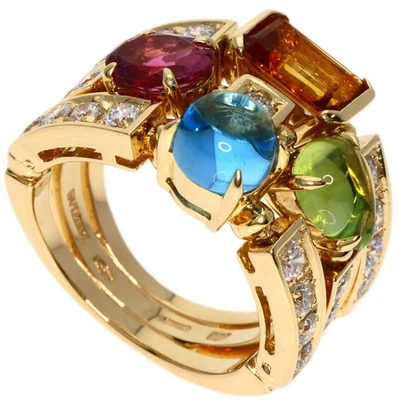 Anillo de diamantes multitono BVLGARI Allegra oro amarillo K18 damas [usado] Foto 1 de 4