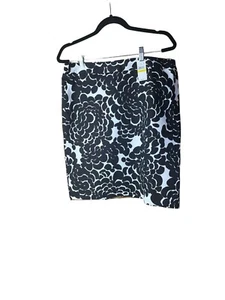 NEW! Van Heusen Skirt Sz 14 Lined Black White Black Floral W/ Back Zip MSRP $62 - Picture 1 of 11