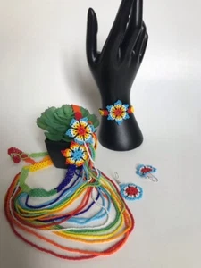 Handgefertigte Halskette Frau amerikanischer Stil Indianer Boho Saatperlen schöne Halskette - Bild 1 von 8