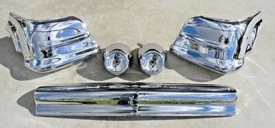 CHEVY CHEVROLET BEL AIR BELAIR NOMAD GM NEW PLATED CHROME FRONT BUMPER 1957 57 - Image 1 of 4