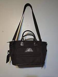 Vintage Atlanta Carryon Bag Luggage Crossbody Strap And 2 Hand Straps Black - Picture 1 of 18