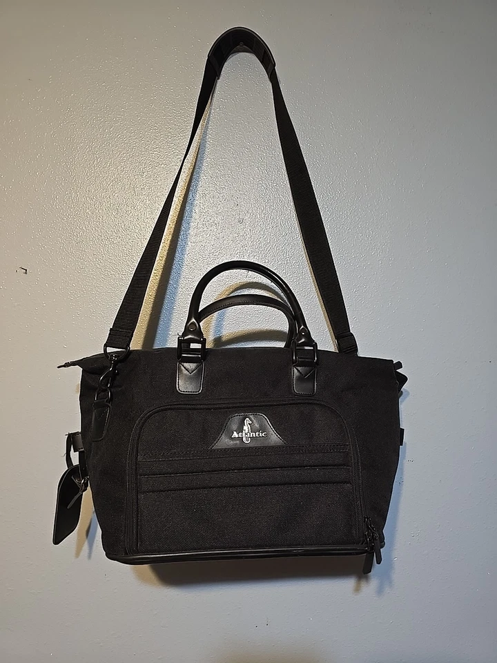 Vintage Atlanta Carryon Bag Luggage Crossbody Strap And 2 Hand Straps Black - Изображение 1 из 4