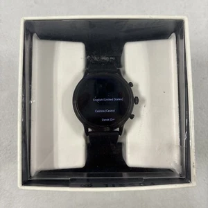 Fossil Gen 5 The Carlyle HR Black Silicone Smartwatch 44mm *A-GRADE *(FREE SHIP) - Picture 1 of 6