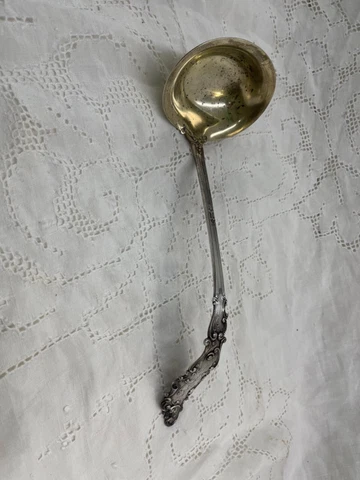 Antique Sterling Gorham Ladle Monogrammed 190 grams Luxembourg Cover