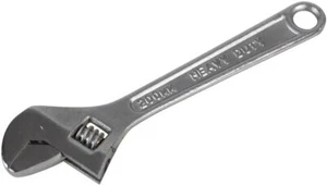 DURATOOL - 8" (200mm) Chrome Finish Adjustable Spanner - Picture 1 of 2