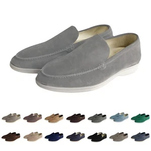 Men's Loro Piana Summer Walk Shoes Loafer Flat Round Head Soft Lightweight Shoes - Picture 1 of 63