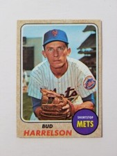 BUD HARRELSON 1968 TOPPS BASEBALL CARD #132 NEW YORK METS