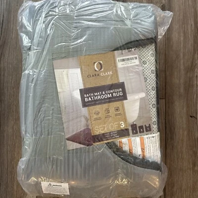 Memory Foam 3 PC Bathroom Rug Absorbent Bath Mat Set Small Large and Contour Rug - Image 1 of 2