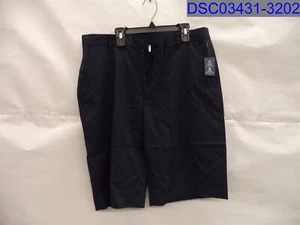 IZOD Boy's, Navy Blue, Flat Front, Schoolwear Shorts, Waist=34", Inseam=11.5 - Picture 1 of 4