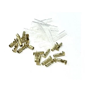 Non-Insulated Brass 3.9mm Bullet Connector Terminals & Covers - Japanese Type - Picture 1 of 10