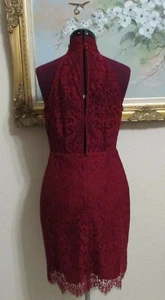 NEU BB DAKOTA GR. 6 GRANTE (WEINROT) SPITZE KNIELANG OFFENER RÜCKEN NECKHOLDER KLEID - Bild 1 von 12
