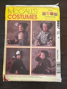 Disfraz infantil McCalls 8897 Ladybug mono koala oso cachorro perro talla 4 sin cortar - Imagen 1 de 4