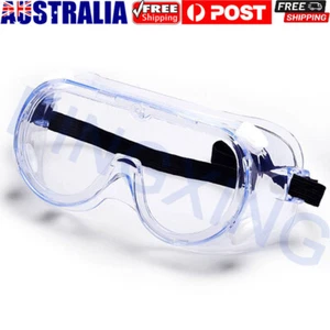 Clear Safety Goggles Anti-Fog Glasses Eye Protection Work Lab Dust Clear Lens - Picture 1 of 8