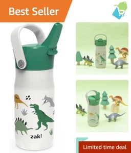 BPA-Free 14oz Reusable Water Bottle for Kids – Leak-Proof Dinosaur Design - Picture 1 of 11