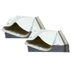 UOFFICE 1000 Poly Mailers Bags 12x15.5" - #4 Pouches Envelopes White Self-Sealin - Picture 1 of 11