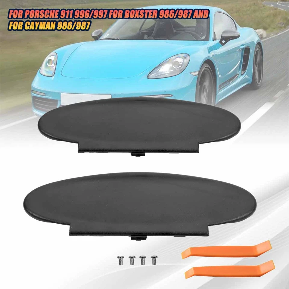 Sun Visor Mirror Cover Set for Porsche 911 996/997 for Boxster Cayman 986/987 US Foto 1 de 4
