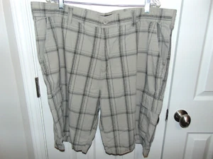 Cargo Supplies North Bay Men's Gray Check Cargo Shorts Size 44 - Picture 1 of 4