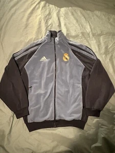 Vintage 01/02 Adidas Real Madrid Training Fleece Jacket - Picture 1 of 5