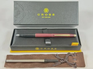 CROSS CLASSIC CENTURY BURGUNDY SP ROLLERBALL PEN WITH GOLD TRIM #2202 - Picture 1 of 9