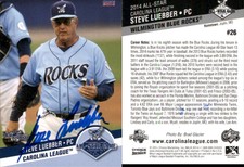 Steve Luebber Signed 2014 Choice California  / Carolina  All-Star Game #26 Card