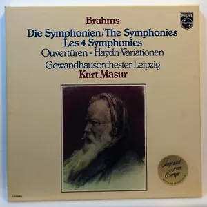 Brahms Kurt Masur: Die Symphonien Ouvertüren 4 Symphonies Haydn 4 x Vinyl LP Box - Picture 1 of 2