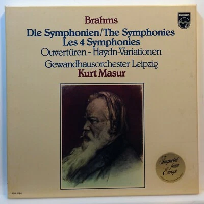 Brahms Kurt Masur: Die Symphonien Ouvertüren 4 Symphonies Haydn 4 x Vinyl LP Box - Image 1 of 2