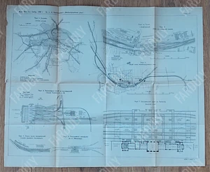 Plane, drawing. A. Świętochowski “Railway junctions” 1898 - Picture 1 of 4