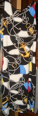 Ralph Lauren petite medium Francisco Anchor Nautical Yacht Jersey Dress - Image 1 of 4