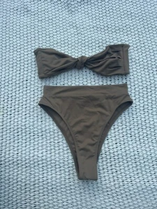 TAN+LINES SWIM By Sivan Ayla  Women Bikini Swim Set S /XS - Picture 1 of 9