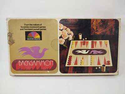 1975 Selchow & Righter BACKGAMMON family game COMPLETE IN ORIGINAL BOX - Image 1 of 4
