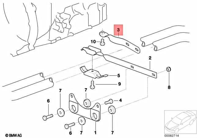 OEM BMW E46 320Ci 320i 323Ci 323i 325Ci 325i Exhaust Support 18301439148 - Image 1 of 1