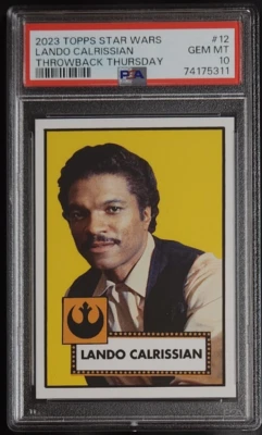 Lando Calrissian 2023 Topps Throwback Thursday Star Wars #12 PSA 10 GEM MT - Image 1 of 2
