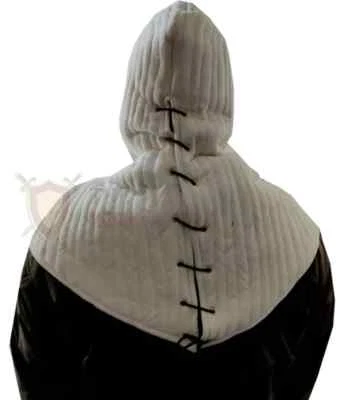 HANDMADE THICK PADDED HOOD CAP GAMBESON COTTON ARMOR WEARABLE - Image 1 of 2