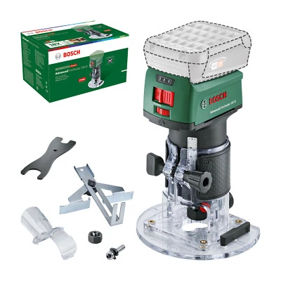 Bosch 18V Brushless Cordless Trim Router Inc 3mm Round Over Bit & Parallel Guide - image 1 of 4