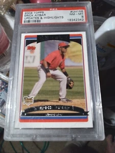2006 Topps Updates & Highlights Erick Aybar #UH156 PSA NM - MT 8 - Picture 1 of 3