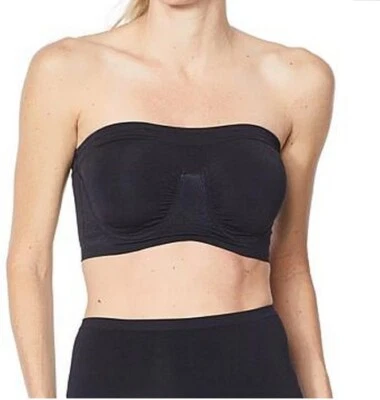 Rhonda Shear Black Underwire Removable Pads Strapless Bandeau Bra New - Image 1 of 4