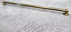 Antique 33" Bathroom Kitchen Brass Towel Bar Handrail Rod Holder Wall Vintage - Picture 1 of 10