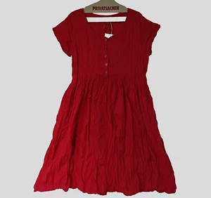 PRIVATSACHEN cooles Kleid Ecokattun 48-50-52 (3) A-Linie NÄHCAFE 'pepper' rot - Bild 1 von 3
