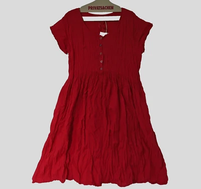 PRIVATSACHEN  cooles Kleid Ecokattun 48-50-52 (3) A-Linie NÄHCAFE 'pepper' rot - Bild 1 von 3