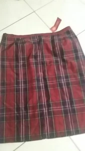 NWT $49 Girls Gymboree Holiday skirt size 12 Large xmas red plaid skirt - Picture 1 of 5