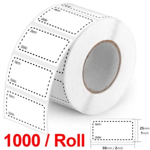 1000 etiquetas de almacenamiento de fecha de alimentos contenedores de pegatinas extraíbles para congelador de 1x2 pulgadas - Imagen 1 de 10