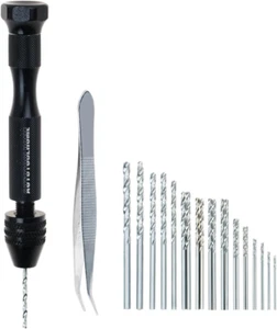 Präzisions-Stiftschraubstock Handbohrer mit 25-teiligem Mikrospiralbohrer-Set (0,5-3,0 mm) - Bild 1 von 12