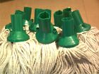 3 x Green Exel Socket 200g Cotton Yarn Mop Head Absorbent Push & Screw Handles