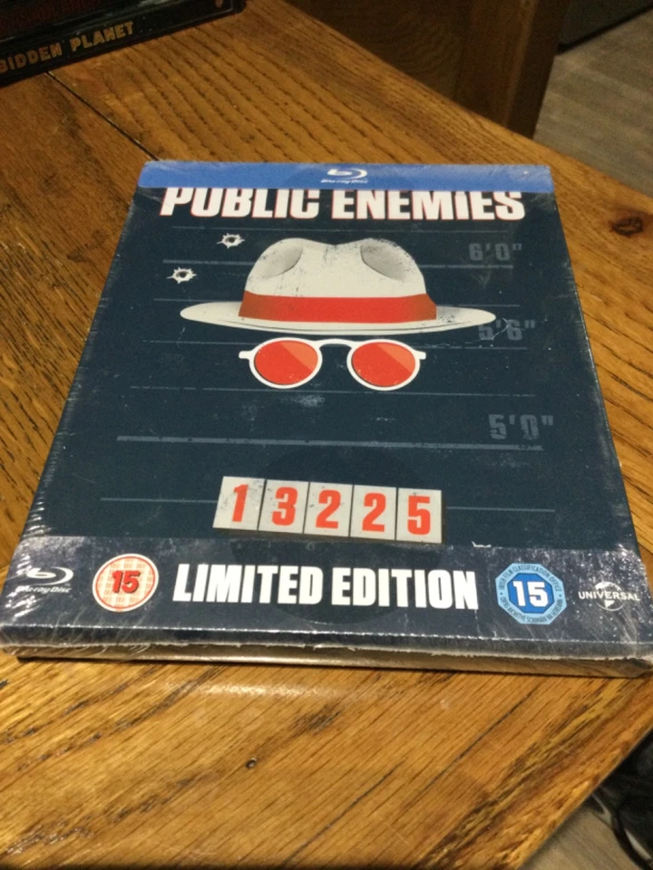 PUBLIC ENEMIES  - UK EXCLUSIVE BLU RAY STEELBOOK / METAL PAK - NEW & SEALED - Image 1 of 1