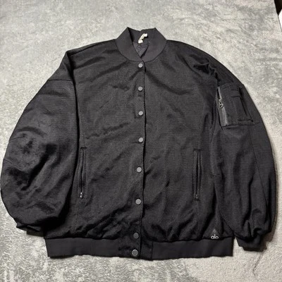 Chaqueta de Campo ALO Yoga Mesh Bomber para Mujer XS Negra Campo Cremallera Completa Ligera Foto 1 de 4
