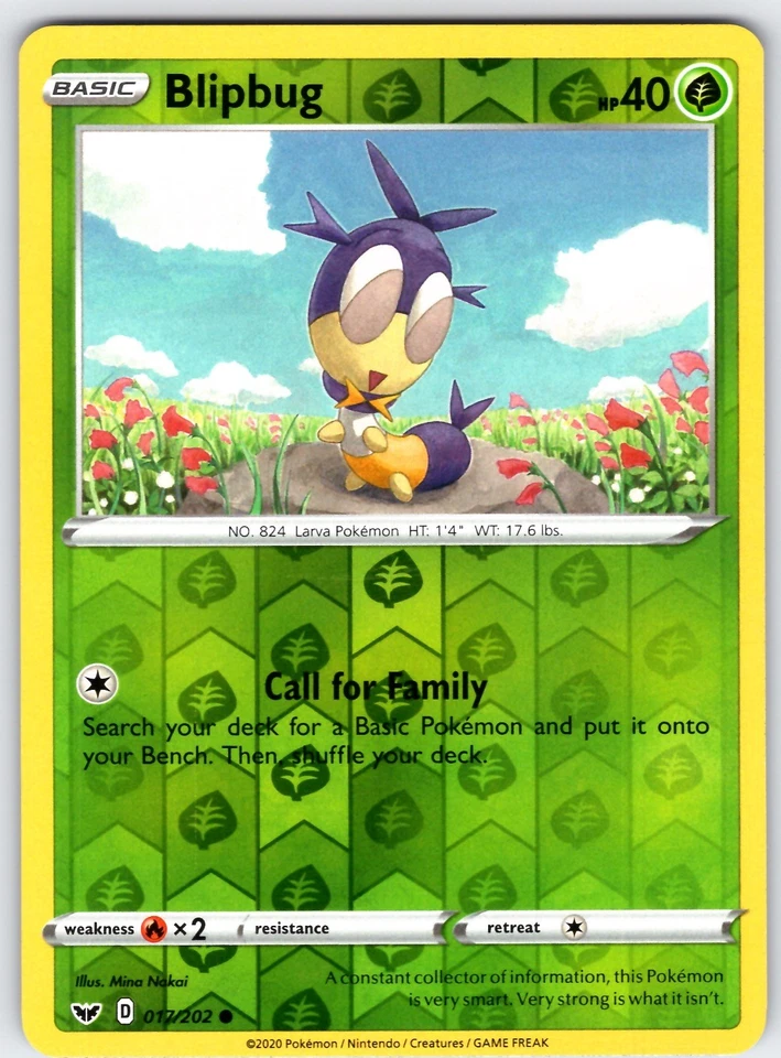 Blipbug (017) Common SWSH01: Sword & Shield Base Set Reverse Holo 017/202 LP - Image 1 of 1
