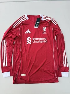 Camiseta de fútbol 25/25 Liverpool manga larga talla X-grande versión jugador NUEVA - Imagen 1 de 8