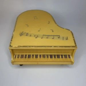 Vintage Sankyo Grand Piano Music Jewelry Box Wind Up Hong Kong “I’d Like….Sing” - Picture 1 of 9