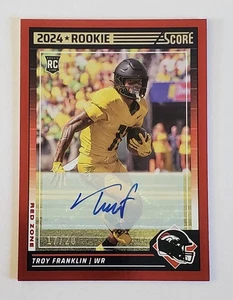 Troy Franklin 2024 Score - Red Zone Rookie Auto SN /20 #343 RC - Bild 1 von 3