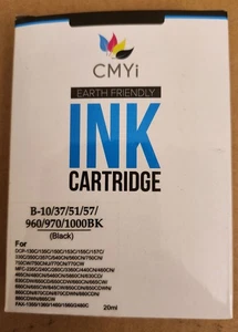 Cartucho de tinta negro B-10/37 B51/57 B-970 B-960 B-1000 impresoras Brother nuevas - Imagen 1 de 5